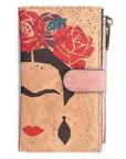Cork wallet pattern women zipper card vegan wallet RFID BAGD-141
