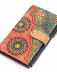 Cork wallet pattern women zipper card vegan wallet RFID BAGD-141