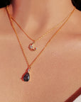 Moon Layered Necklace 18 Karats gold Plated