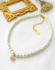 24K Seashell Czech Pearls Choker
