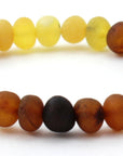 Raw Baltic Amber Stretch Bracelet for Adults