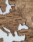 Wooden World Map Wall Art Home Decor Large Travel Map Wood Gift