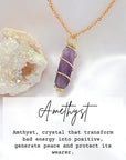 18K Double Ended Natural Healing Crystals Hand Wired Necklace