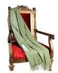 Alpaca wool light green plaid