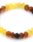 Raw Baltic Amber Stretch Bracelet for Adults