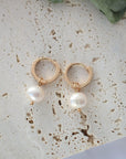 24 Karats Baroque Freshwater Pearl Hoops