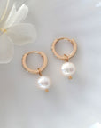 24 Karats Baroque Freshwater Pearl Hoops