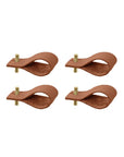 Leather napkin rings | set of 4 | rust brown