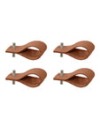 Leather napkin rings | set of 4 | rust brown