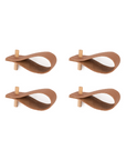 Leather napkin rings | set of 4 | rust brown