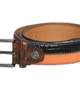 Rainbow Black Brown Leather Men Belt